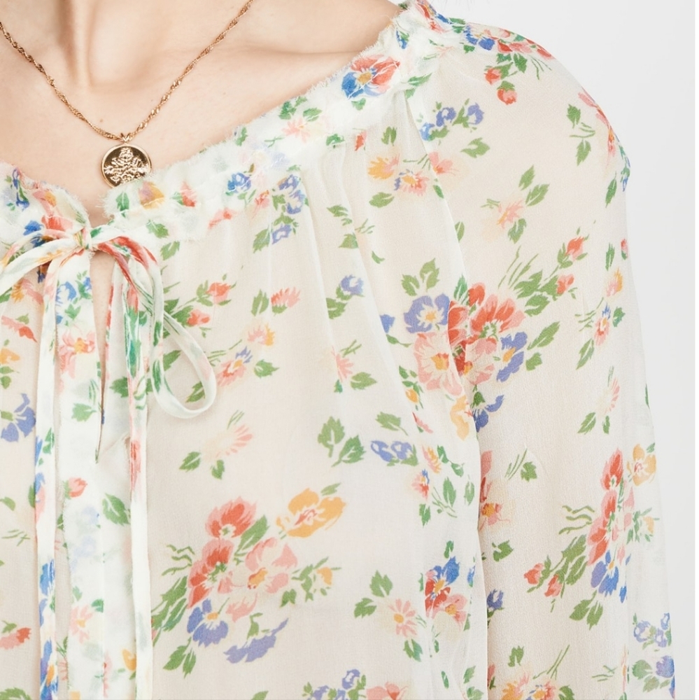 Loveshackfancy popover mini dress floral confetti Medium - Picture 5 of 14